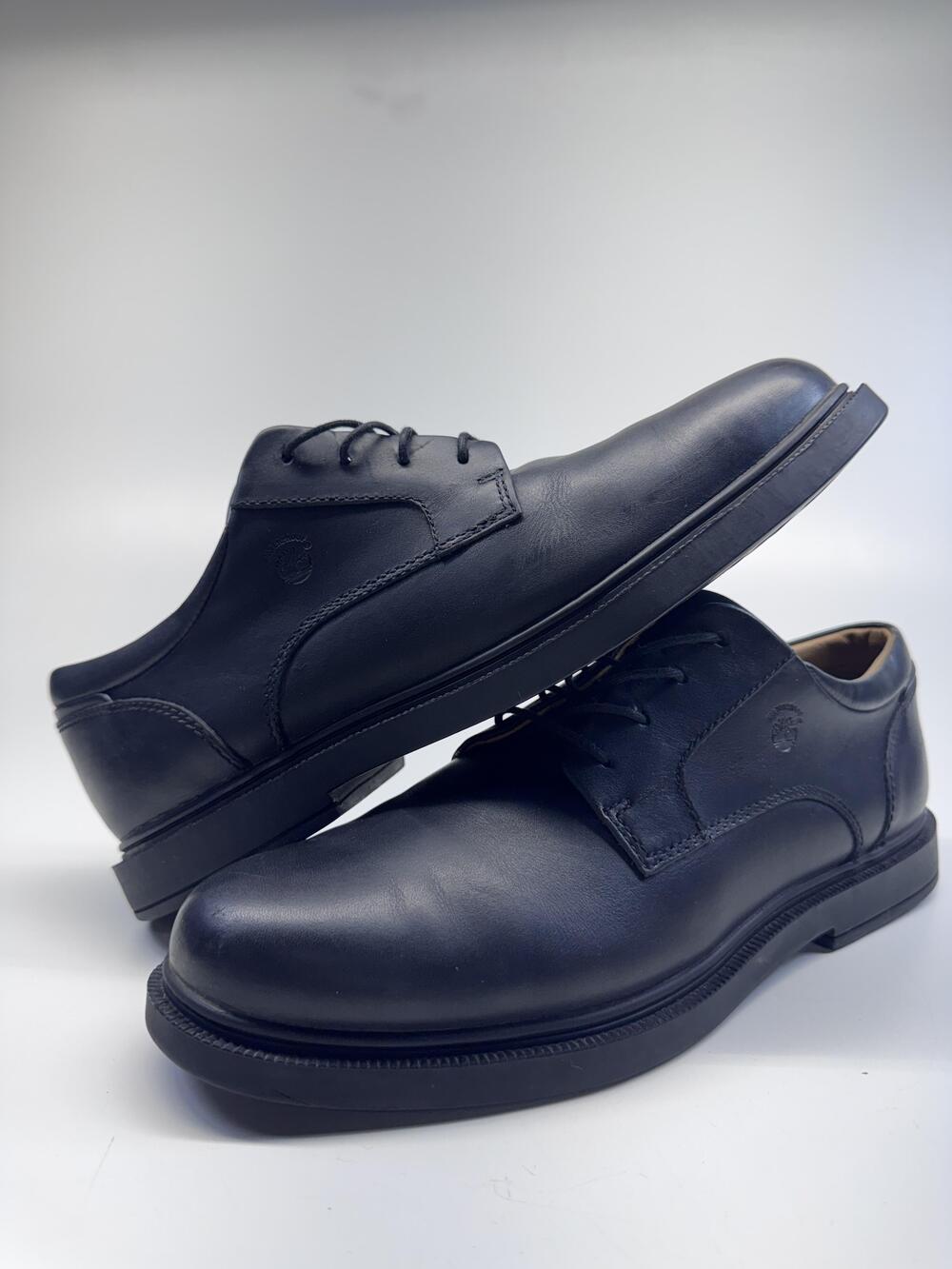 Timberland Shoes Mens Size 11 Black Leather Waterproof Derby Dress 90082